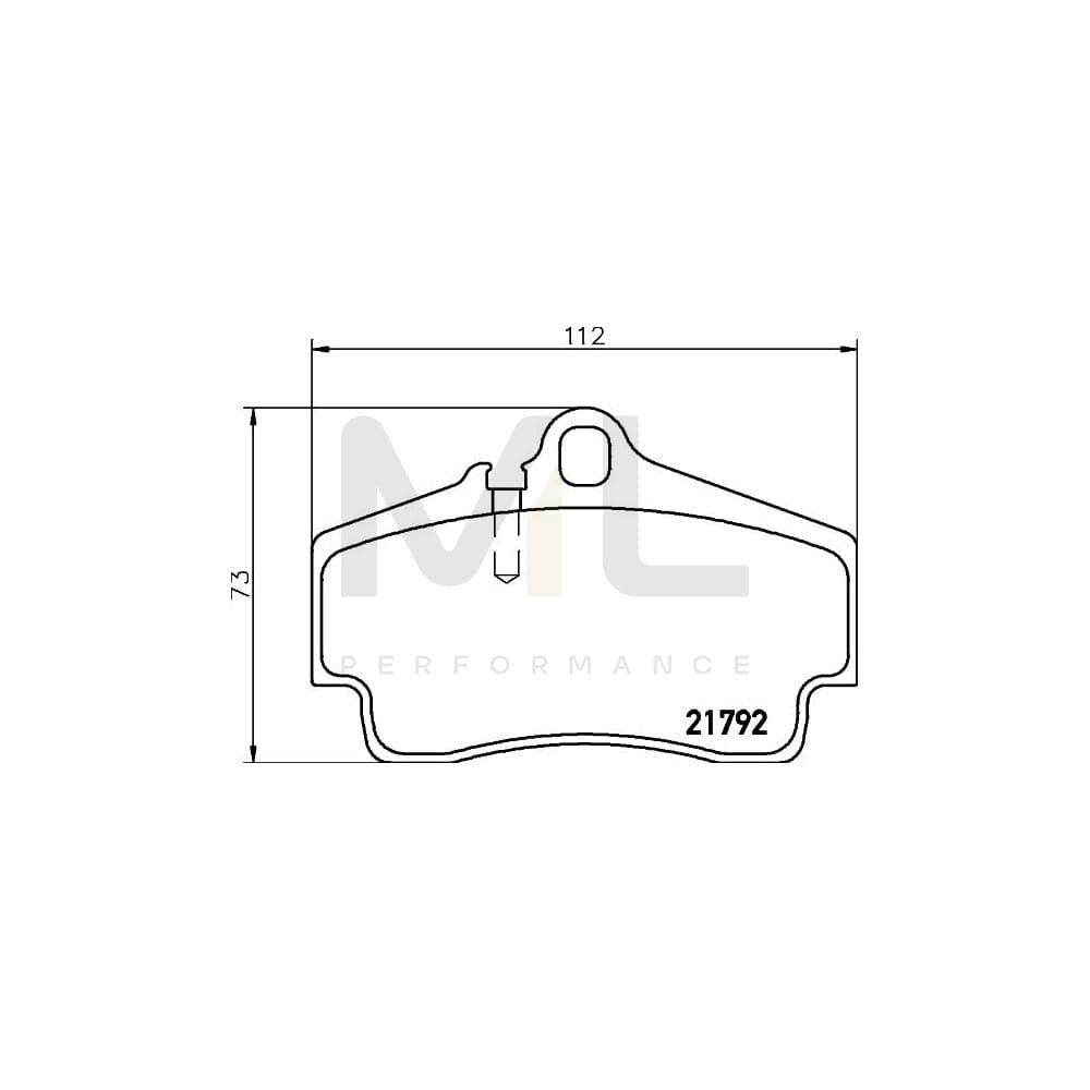 Hella 8DB 355 018-481 Brake Pad Set Prepared For Wear Indicator
