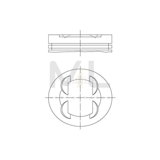 MAHLE ORIGINAL 040 22 02 Piston 85,5 mm, with piston rings, with piston ring carrier, without cooling duct | ML Performance Car Parts