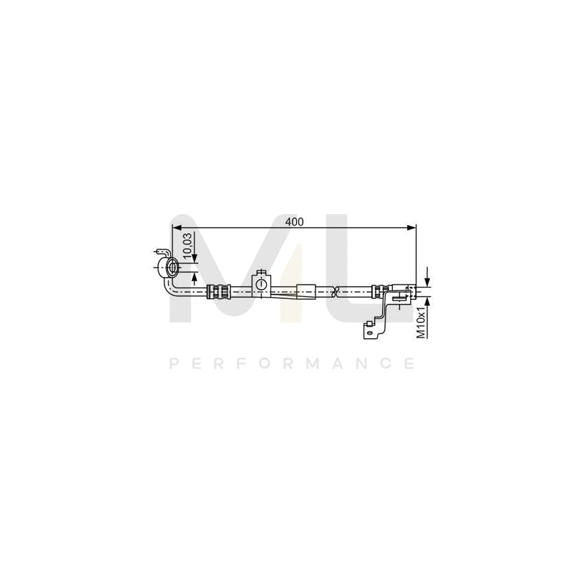 BOSCH 1 987 476 815 Brake Hose for FORD ESCORT 410mm, M10x1 | ML Performance Car Parts