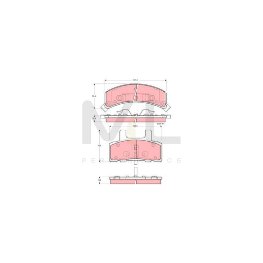 TRW Gdb1273 Brake Pad Set With Acoustic Wear Warning | ML Performance Car Parts