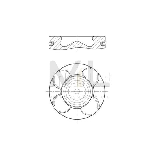 MAHLE ORIGINAL 007 PI 00171 001 Piston 69,8 mm, with piston ring carrier, without cooling duct | ML Performance Car Parts