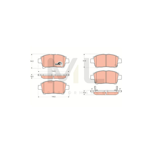 TRW Cotec Gdb3317 Brake Pad Set With Acoustic Wear Warning | ML Performance Car Parts