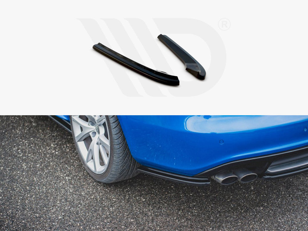 Maxton Design AU-S4-B8-RSD1T Rear Side Splitters Audi S4/ A4 S-line B8 Sedan (2008-2011) | ML Performance UK Car Parts