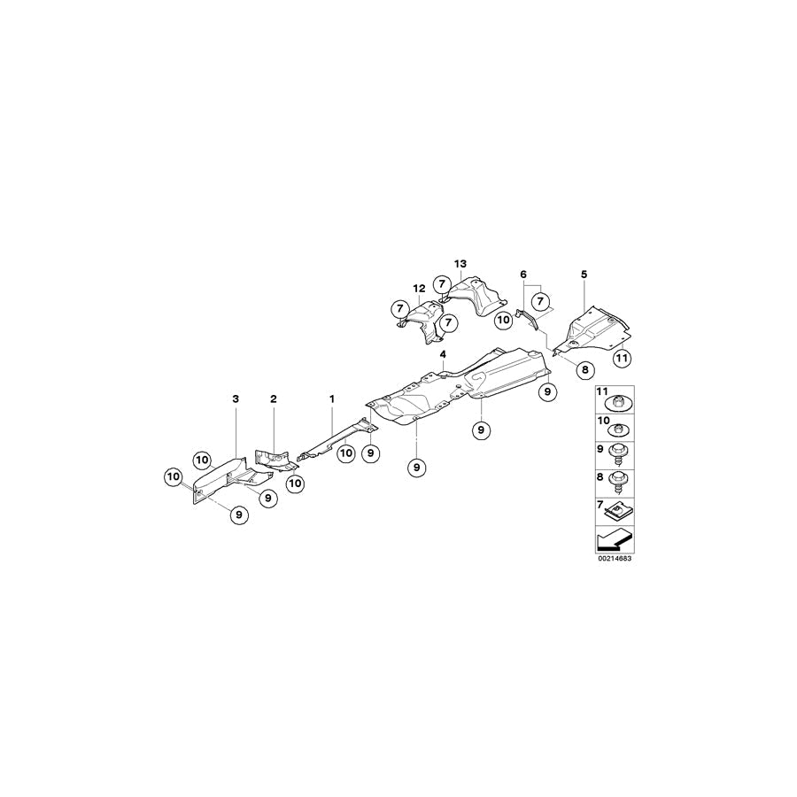 Genuine BMW 51483413076 E83 Bracket, Heat Insulator Rear Muffler (Inc. X3) | ML Performance US Car Parts