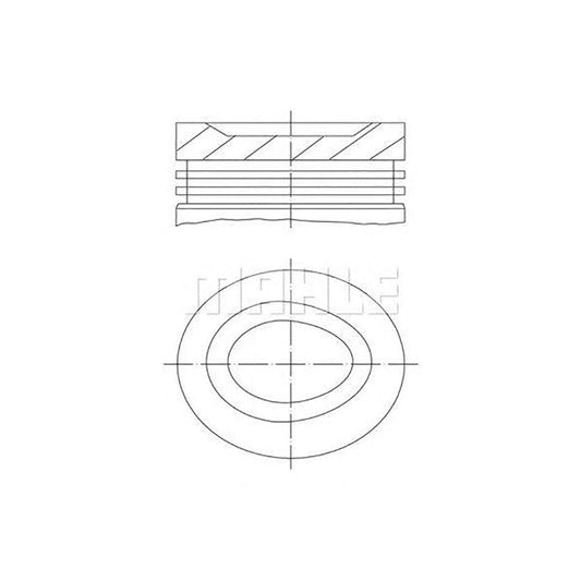 MAHLE ORIGINAL 6762001 Piston 76 mm, with piston rings | ML Performance Car Parts