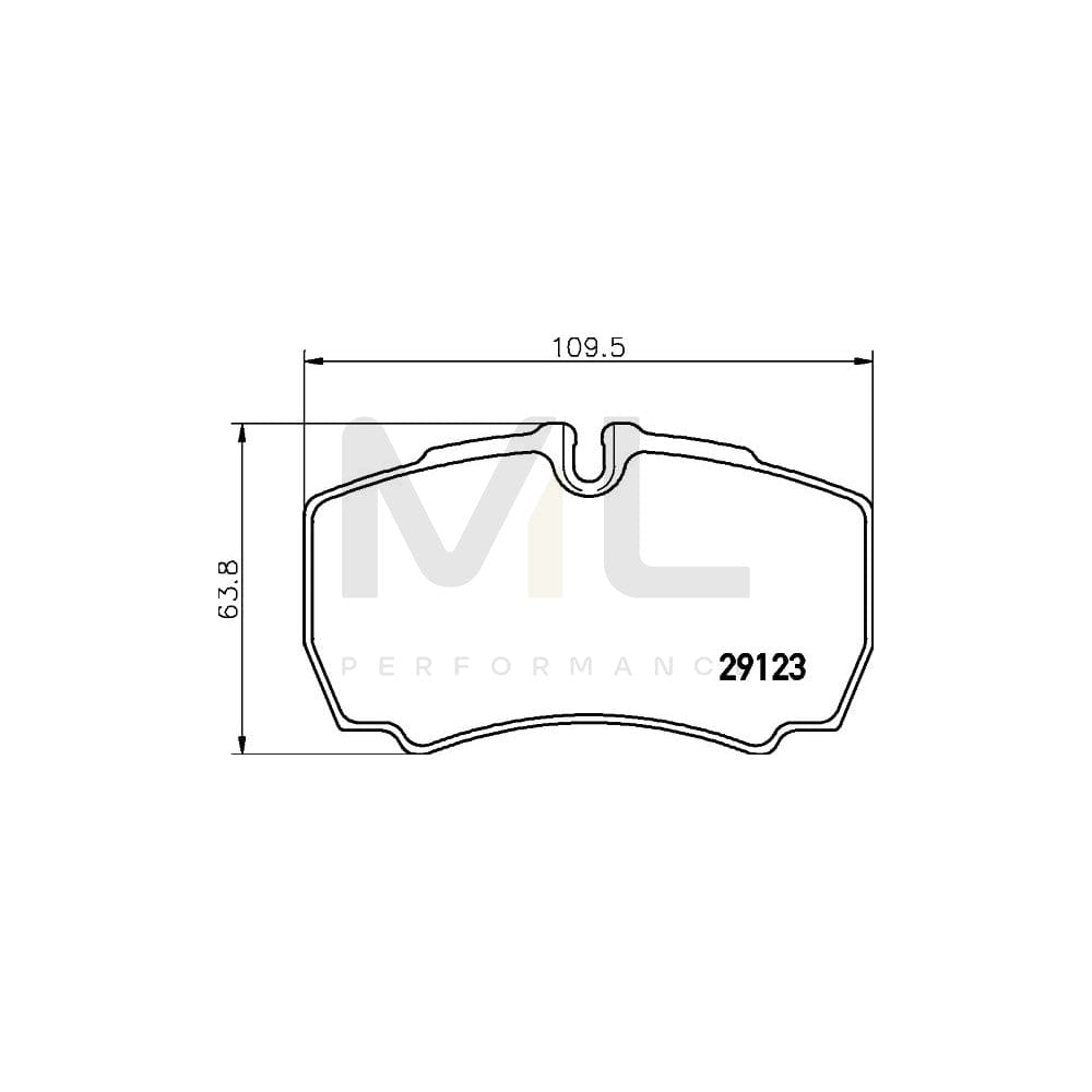 Hella 8DB 355 005-421 Brake Pad Set For Ford Transit Incl. Wear Warning Contact