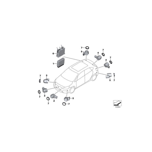 Genuine BMW 66209336906 F48 F46 Ultrasonic Sensor, Mineral Gray WB39 (Inc. i3 120Ah Rex, X2 25iX & JCW ALL4) | ML Performance US