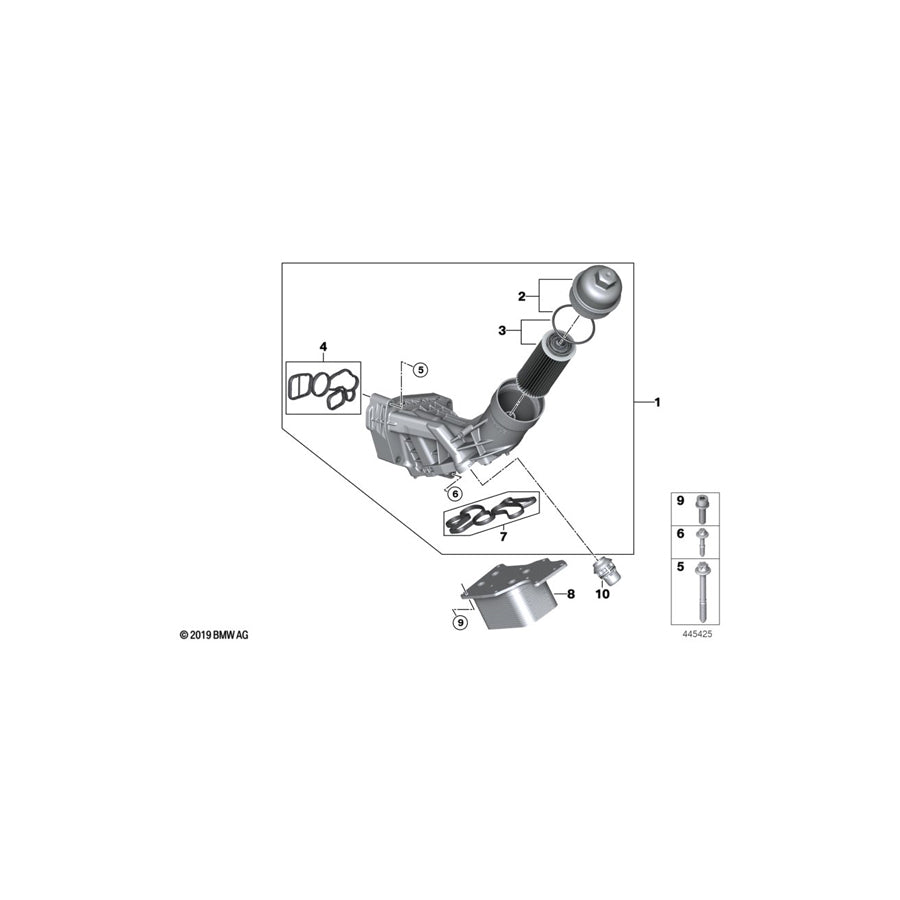 Genuine BMW 11428575974 F55 F56 F48 Asa-Bolt M6X54 (Inc. 214d, 218i & X1 20i) | ML Performance US Car Parts