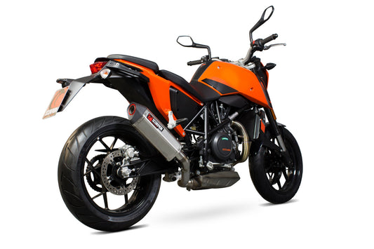 Scorpion RKT79SEO KTM Duke 690  Serket Parallel Slip-On - Brushed Stainless Steel Sleeve | ML Performance US US