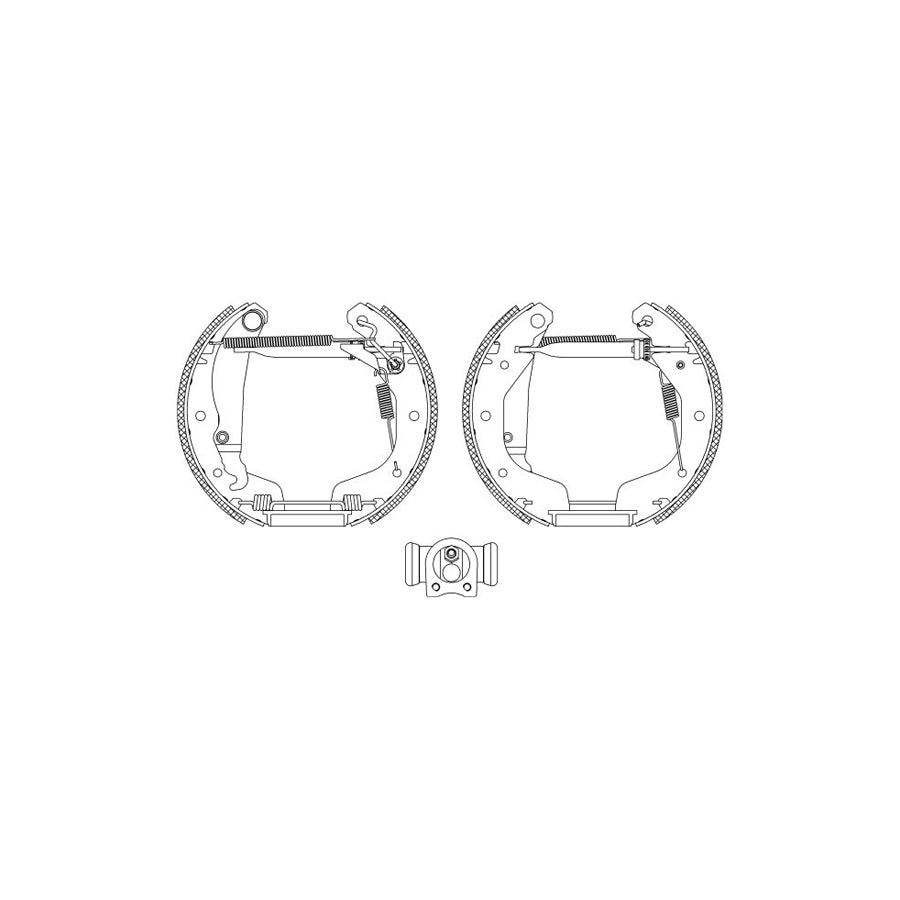Hella Shoe Kit Pro 8DB 355 004-201 Brake Set, Drum Brakes