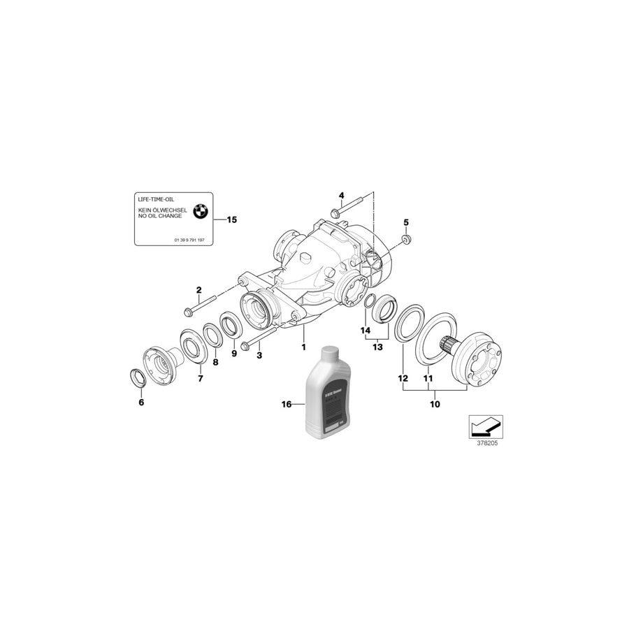 Genuine BMW 33107560883 E61 E60 Exch. Final Drive I=3,46 (Inc. 535xi, 528xi & 525xi) | ML Performance US