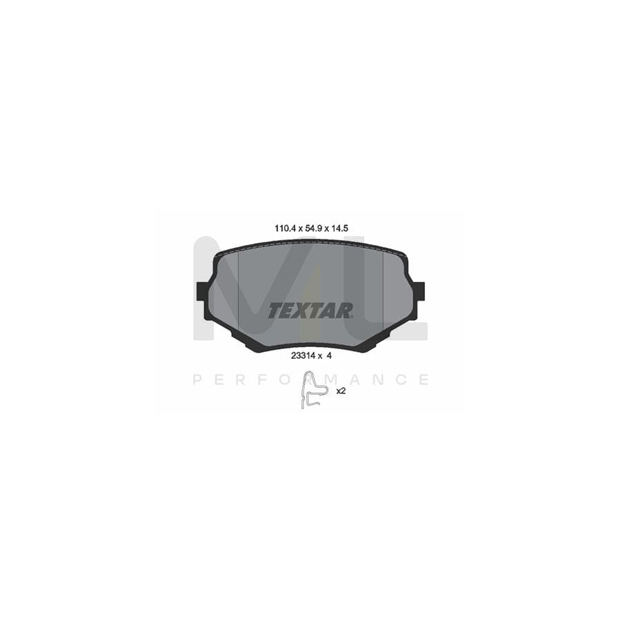 TEXTAR 2331401 Brake pad set with acoustic wear warning | ML Performance Car Parts