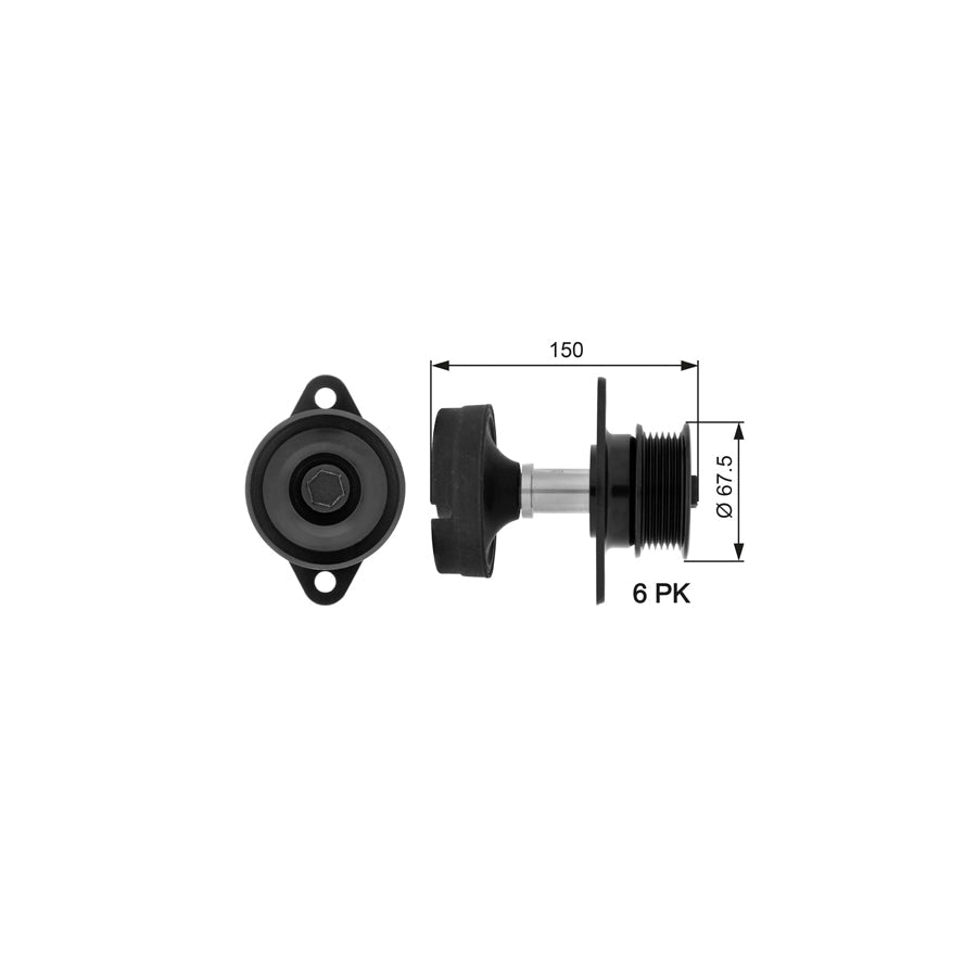 Gates OAP7045 Alternator Freewheel Clutch For Ford Focus