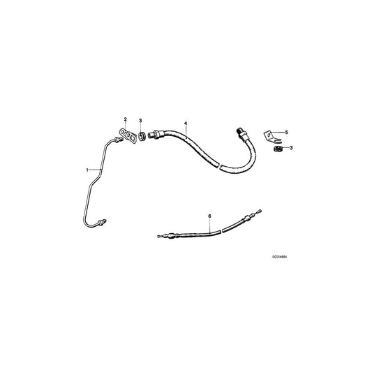 Genuine BMW 32731234400 Brake Cable Assembly L=653MM,D=6MM (Inc. R75/6, R90S & R90/6) | ML Performance US