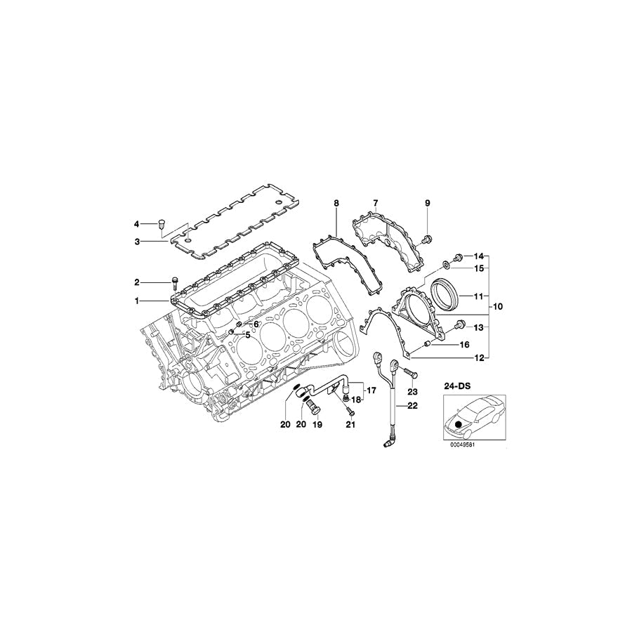 Genuine BMW 11110008361 E53 E52 Gasket Set Engine Block Asbesto Free (Inc. X5 & Alpina V8) | ML Performance US Car Parts