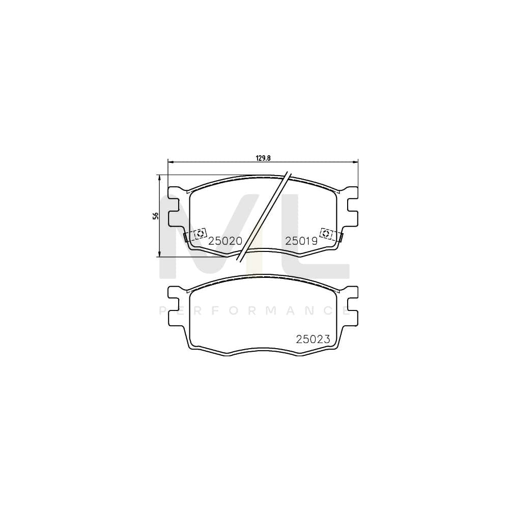 Hella 8DB 355 014-921 Brake Pad Set For Hyundai I20 I Hatchback (Pb) With Acoustic Wear Warning