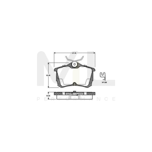 Bosch 0986Tb2341 Brake Pad Set For Honda Accord Excl. Wear Warning Contact, With Accessories  | ML Performance Car Parts