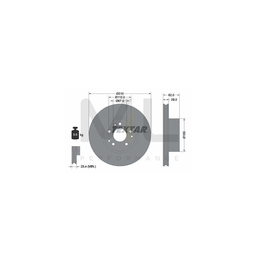 TEXTAR 92056700 Brake Disc suitable for MERCEDES-BENZ S-Class Saloon (W140) Internally Vented, without wheel hub, without wheel studs | ML Performance Car Parts