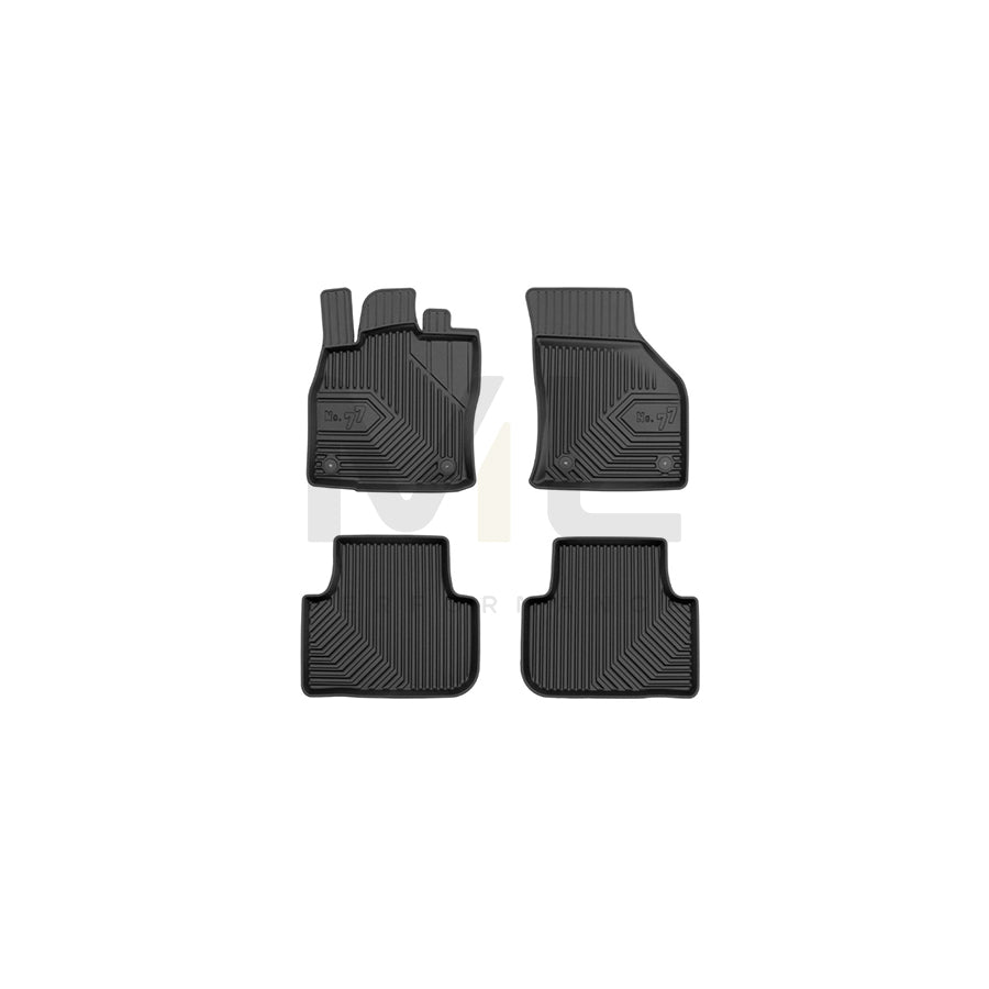 FROGUM Tailored, No.77 77409798 Floor mat set for VW Golf Sportsvan (AM1, AN1) Elastomer, Front and Rear, Quantity: 4, Black, (LHD)