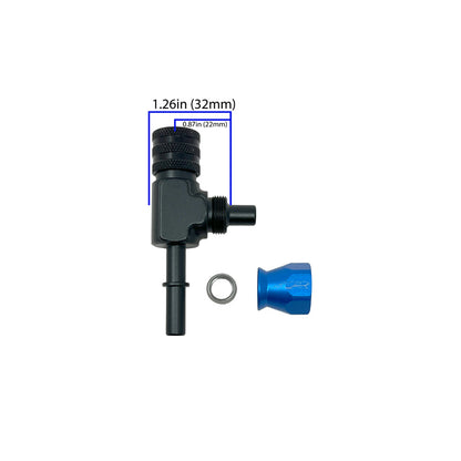 Precision Raceworks 201-0177 Fuel Line Fitting AN6 PTFE Tee - 7.89mm(5/16") Male - 7.89mm(5/16") Female