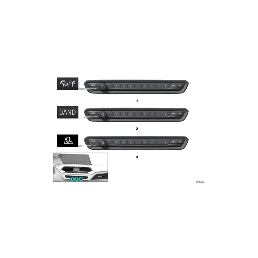 Genuine BMW 61317949334 G15 F92 F91 Operating Unit Audio (Inc. 840iX, M8 & 840dX) | ML Performance US Car Parts