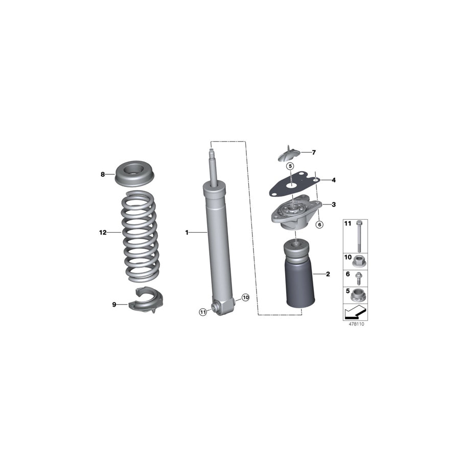 Genuine BMW 33537853275 F87 Rear Coil Spring (Inc. M2 & M2 Competition) | ML Performance US Car Parts