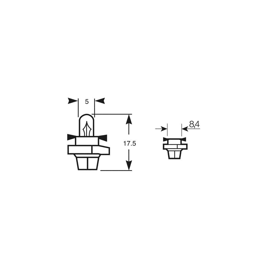 RING R509TMBK 12V 1.2W BX8.4D (Black Base) Panel (10 units)