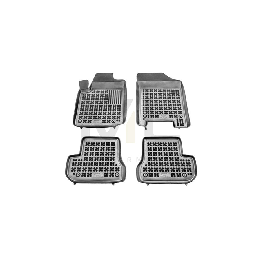 REZAW PLAST 201202 Floor mat set for CITROﾃ起 C2 Hatchback (JM) Elastomer, Front and Rear, Black