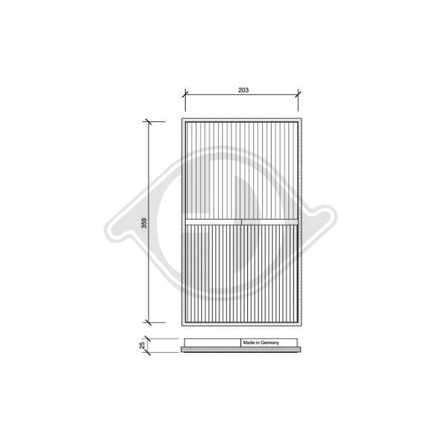 DIEDERICHS DCI0026 Pollen Filter