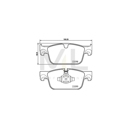Hella 8DB 355 025-531 Brake Pad Set Not Prepared For Wear Indicator