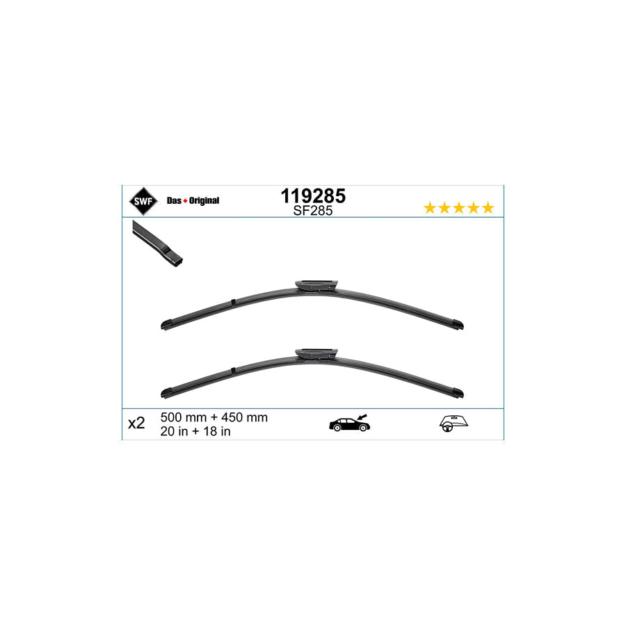 Swf Visioflex 119285 Wiper Blade For Renault Clio Ii Hatchback (Bb, Cb) | ML Performance US Car Parts
