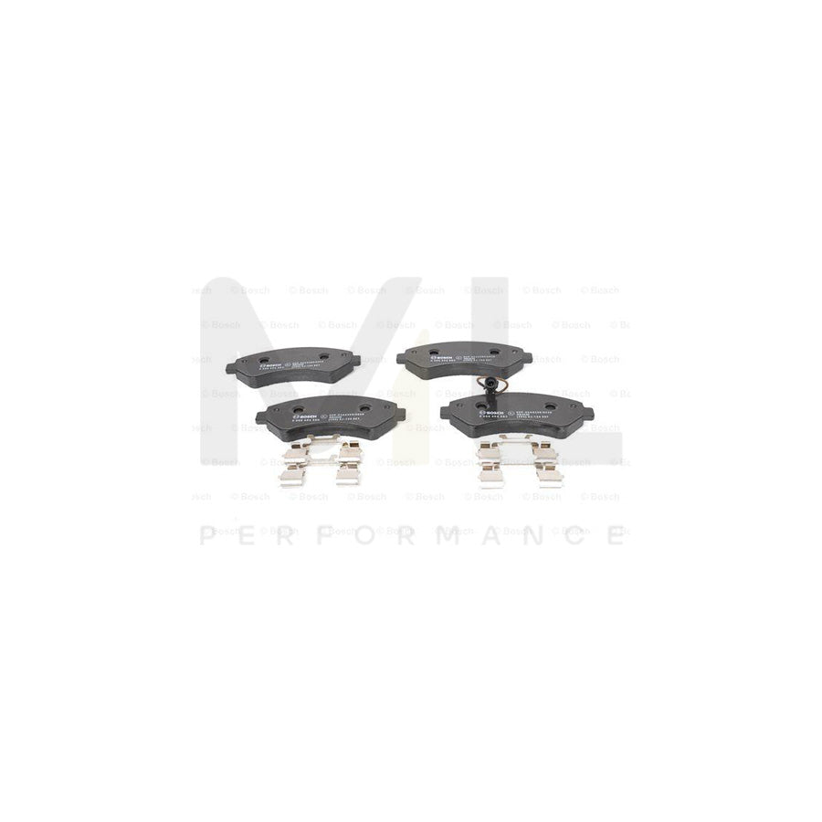 Bosch 0986494580 Brake Pad Set With Integrated Wear Sensor, With Anti-Squeak Plate, With Bolts/Screws, With Accessories, With Spring BP1501 | ML Performance Car Parts