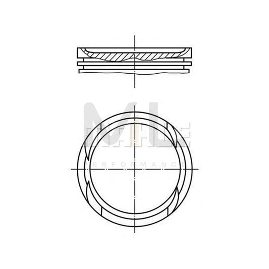 MAHLE ORIGINAL 003 07 01 Piston 90,16 mm, with piston rings | ML Performance Car Parts
