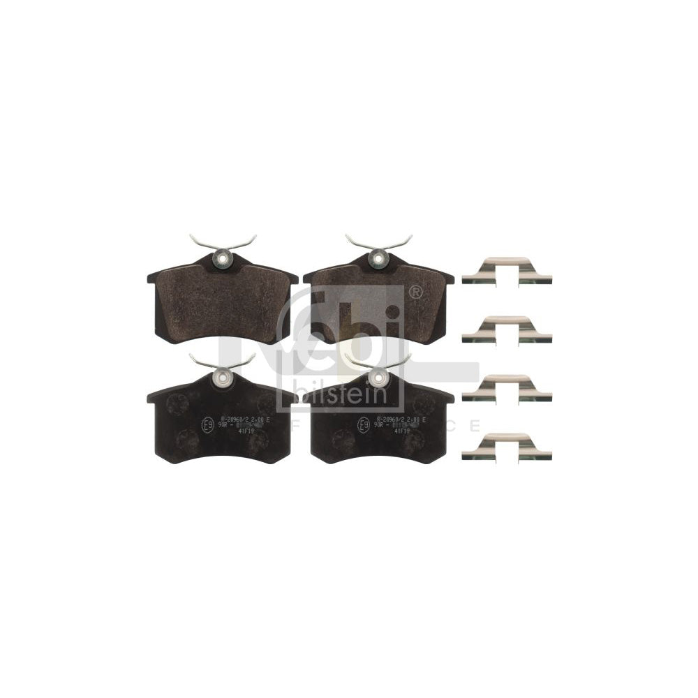Febi Bilstein 116216 Brake Pad Set Rear Axle, With Attachment Material