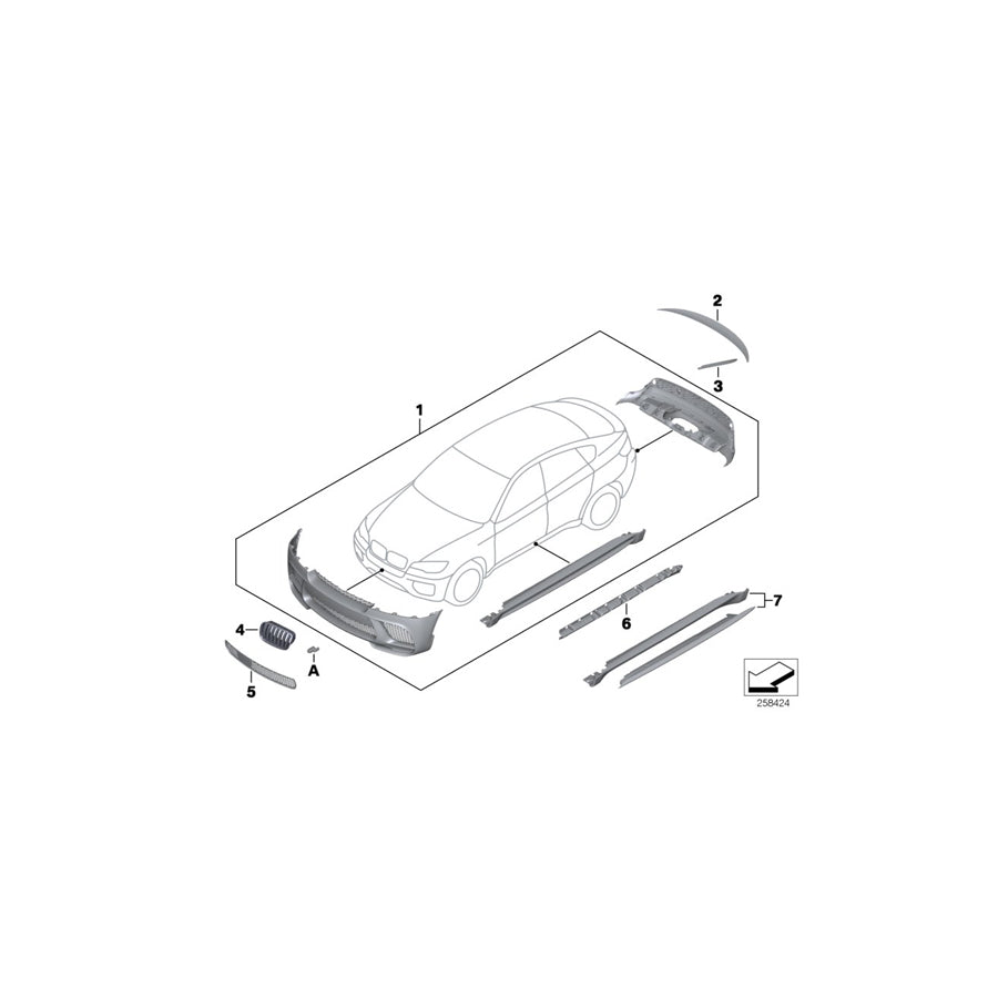 Genuine BMW 51777176232 E71 E72 Support Piece For Door Sill, Right (Inc. X6 30dX, Hybrid X6 & X6 35dX) | ML Performance US