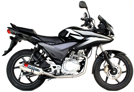 Scorpion EHA107SEO Honda CBF125  Factory Oval Full System - Polished Stainless Steel Sleeve | ML Performance US US