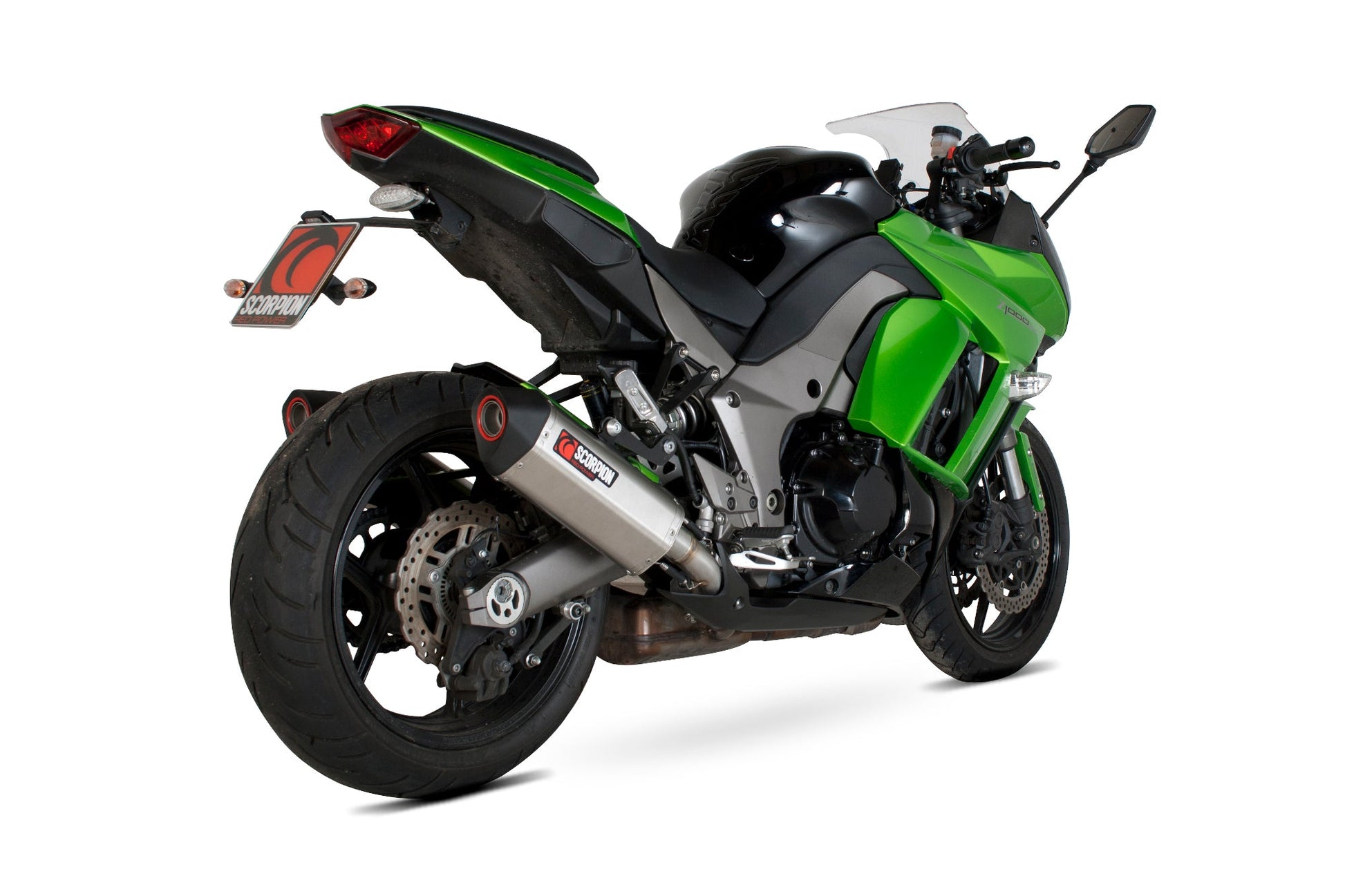 Scorpion RKA87SEO Kawasaki Z1000 Serket Parallel Slip-On (Pair) - Brushed Stainless Steel Sleeve | ML Performance US US