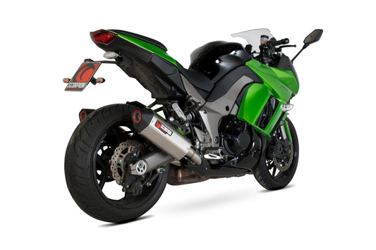 Scorpion RKA87SEO Kawasaki Z1000 Serket Parallel Slip-On (Pair) - Brushed Stainless Steel Sleeve | ML Performance US US