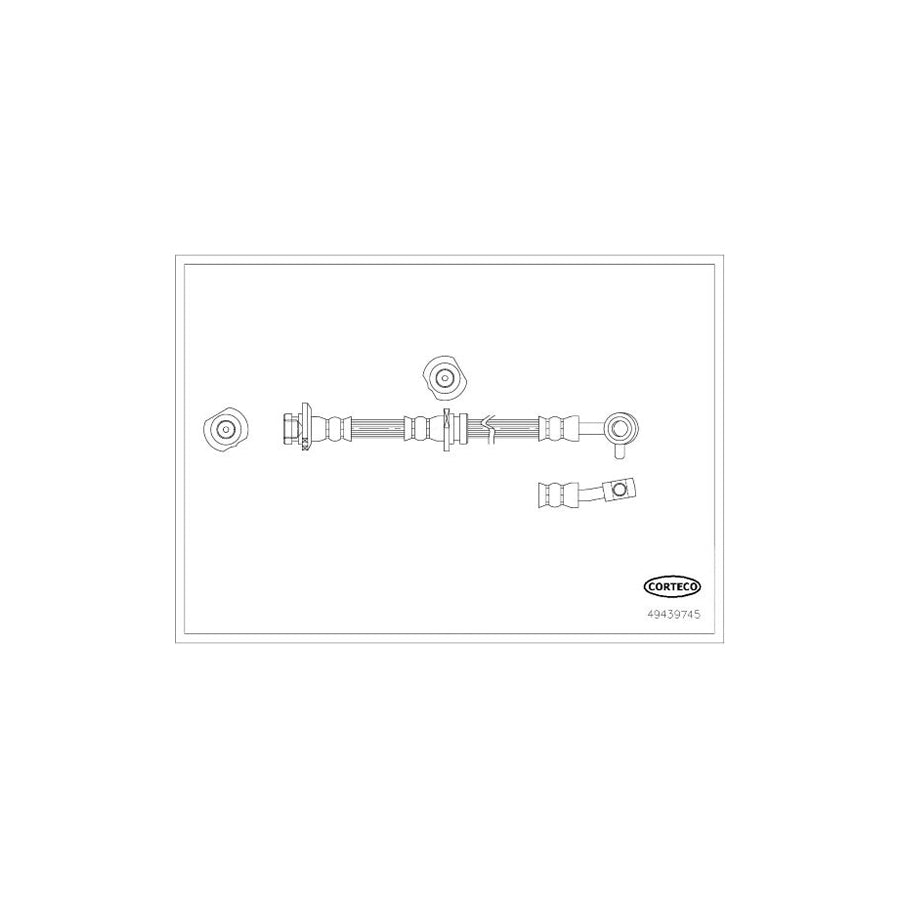 Corteco 49439745 Brake Hose for Nissan Qashqai II (J11)