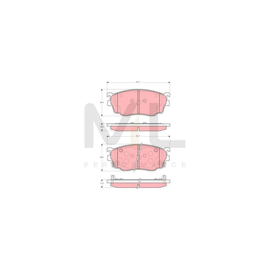 TRW Gdb3253 Brake Pad Set With Acoustic Wear Warning | ML Performance Car Parts