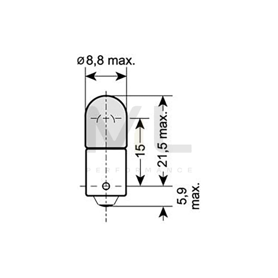 OSRAM ORIGINAL 3886X Bulb, interior light Socket Bulb, 12V, 6W