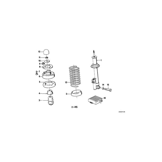Genuine BMW 33531137113 E32 Auxiliary Shock Absorber, Rear (Inc. 750iL, 750i & 730i) | ML Performance US Car Parts