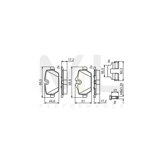Bosch 0986495477 Brake Pad Set BP2109 | ML Performance Car Parts