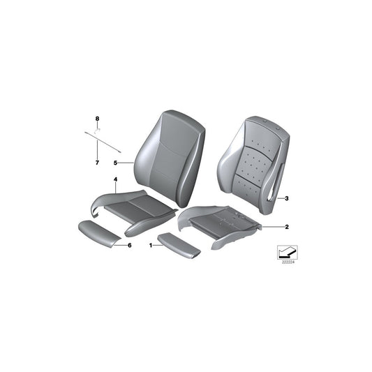 Genuine BMW 52107367233 F25 F26 Cover Thigh Support ELFENBEINWEISS (Inc. X4 35iX, X4 35dX & X4 20dX) | ML Performance US Car Parts