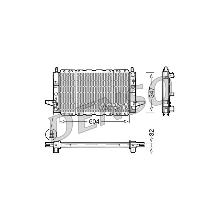 DENSO DRM10086 Engine Radiator for Ford Sierra