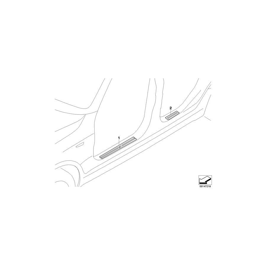 Genuine BMW 51773415850 E83 Door Sill Strip Rear Right M (Inc. X3 2.5si, X3 3.0i & X3 2.5i) | ML Performance US