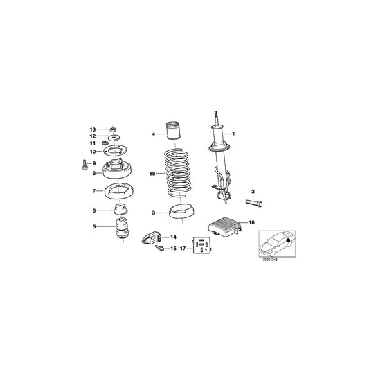 Genuine BMW 33531131805 E32 Coil Spring (Inc. 735iL, 735i & 730i) | ML Performance US Car Parts