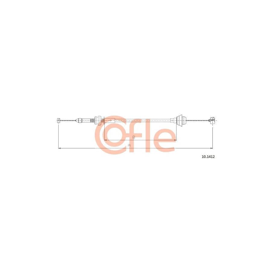 COFLE 10.1412 Throttle Cable for SKODA FAVORIT