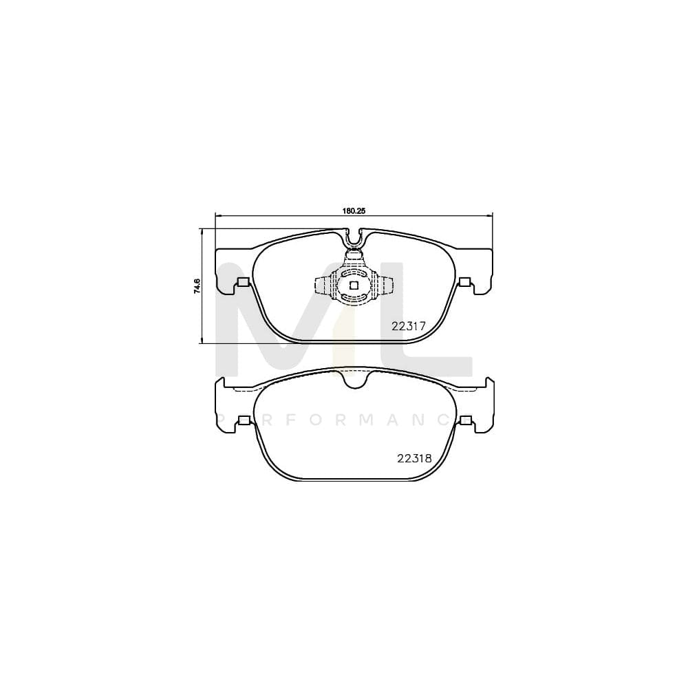 Hella 8DB 355 024-801 Brake Pad Set Prepared For Wear Indicator