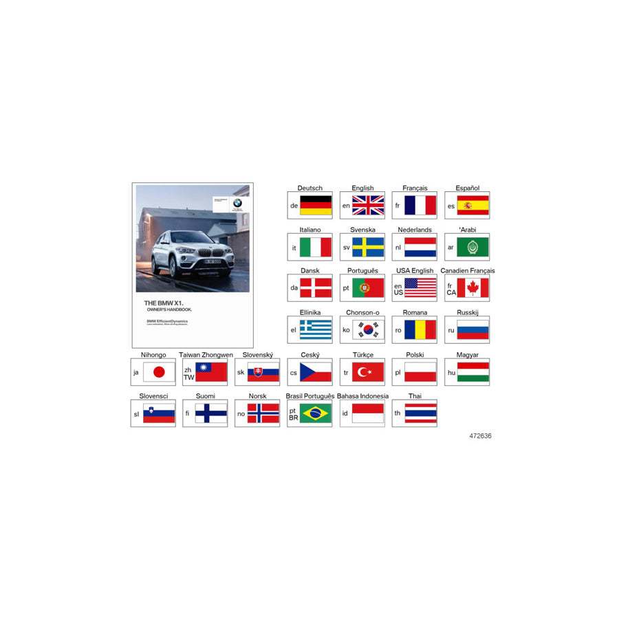 Genuine BMW 01402964304 Owner's Manual For F48 FRCA (Inc. X1 28i & X1 28iX) | ML Performance US Car Parts